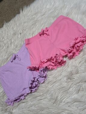 (2)Garanimals Ribbed Ruffled Shorts- 4T